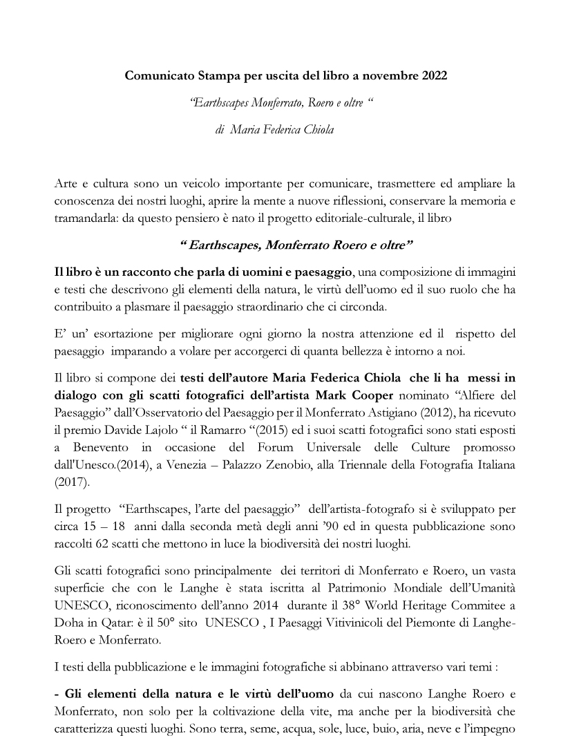 Earthscapes Monferrato, Roero e oltre